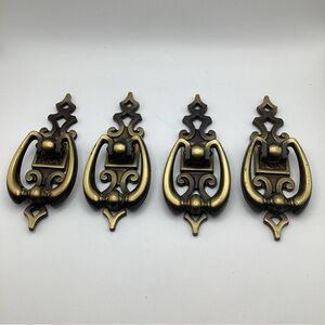 4 Amerock Madeira Antique English BP-173-AE Furniture Ring Pull & Backplate 171